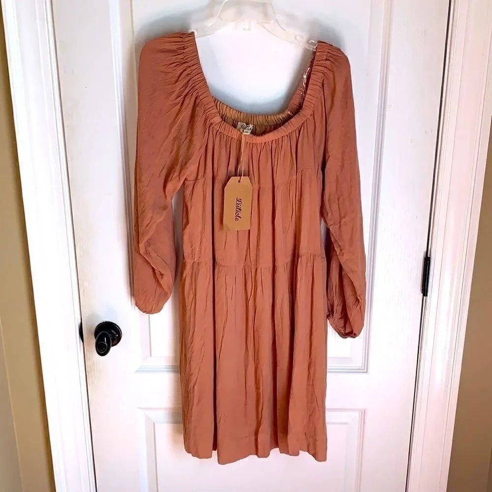 Listicle Ella Square a neck Tiered Dress